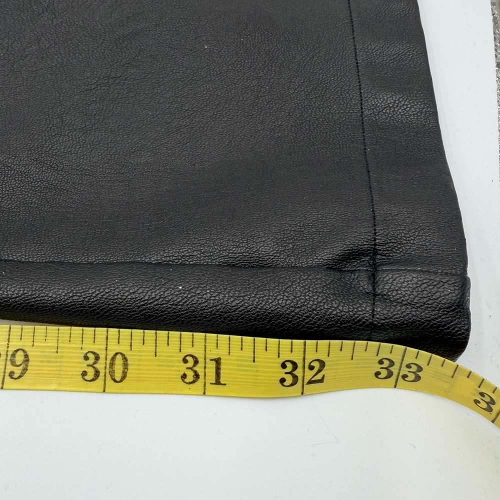 Spanx Leather Like Flare Pants Luxe Black Pull On Women’s Sz L - Picture 16 of 16